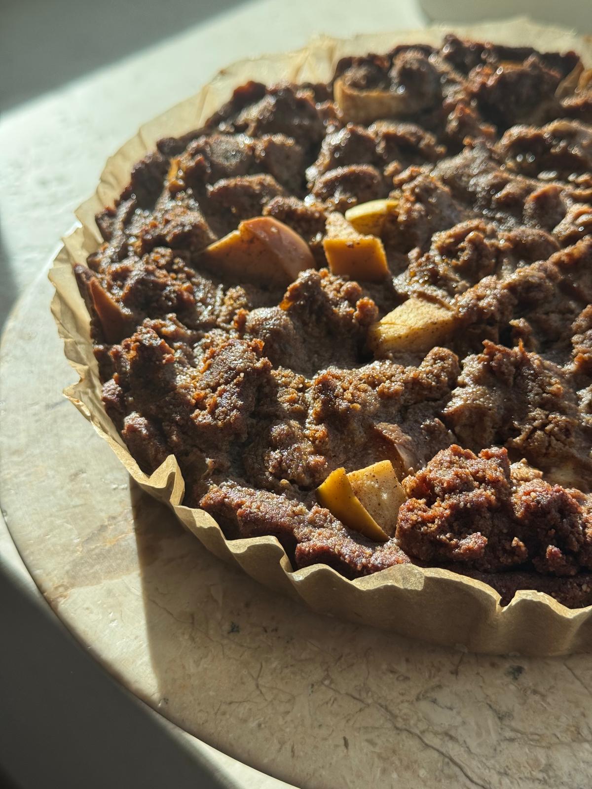 Gedeckter Apfelkuchen
