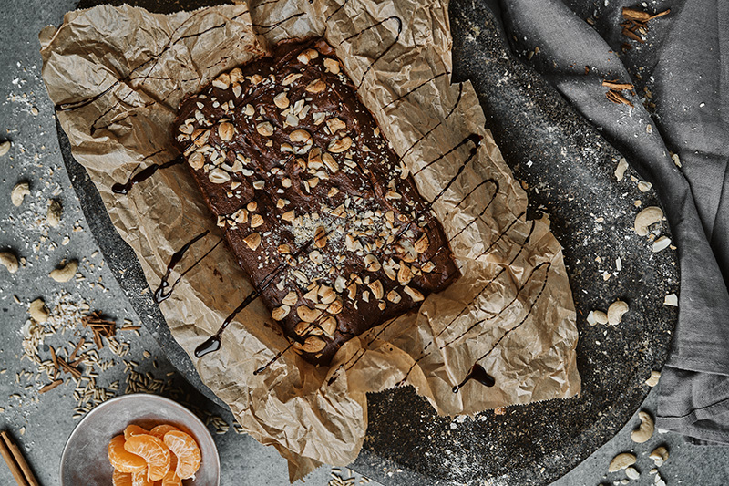 Schokokuchen aus gekeimtem Mehl