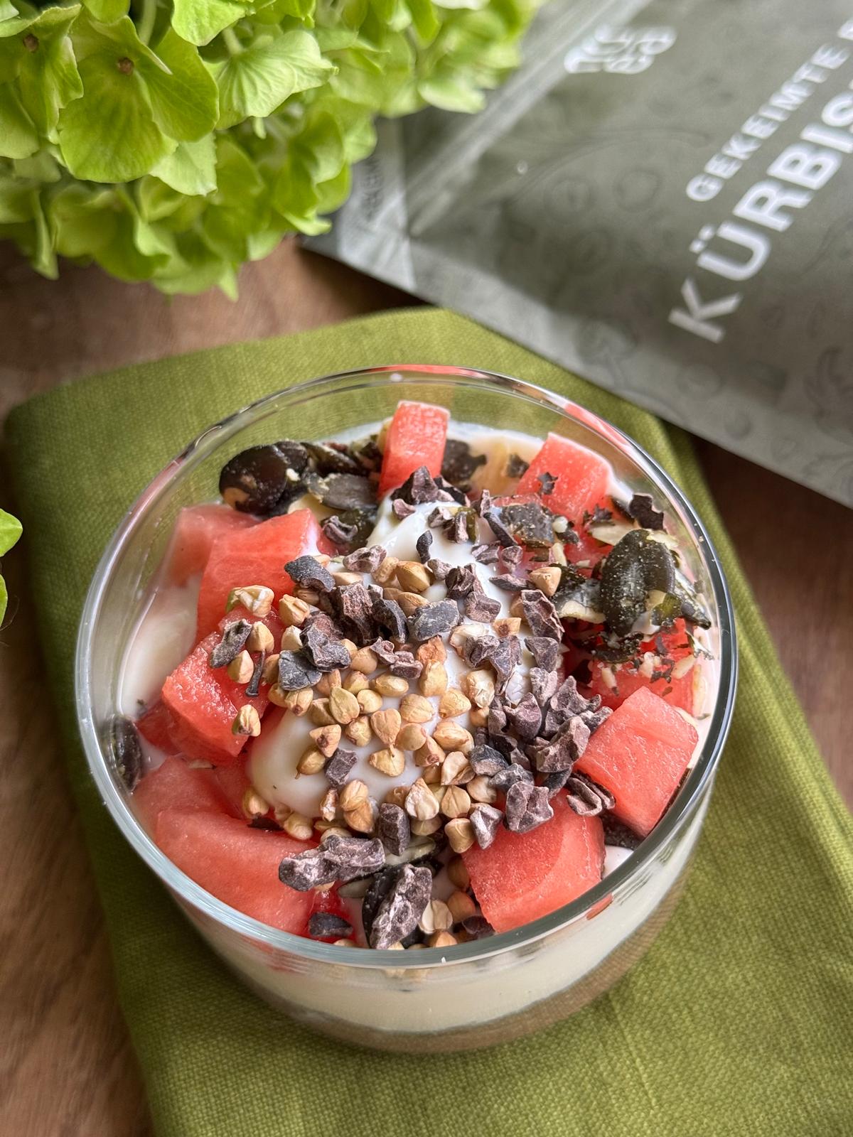 Schoko-Melonen Overnight Oats